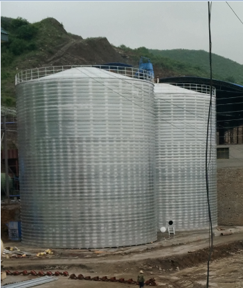 顺庆粮食钢板仓的安装全过程不用热焊接